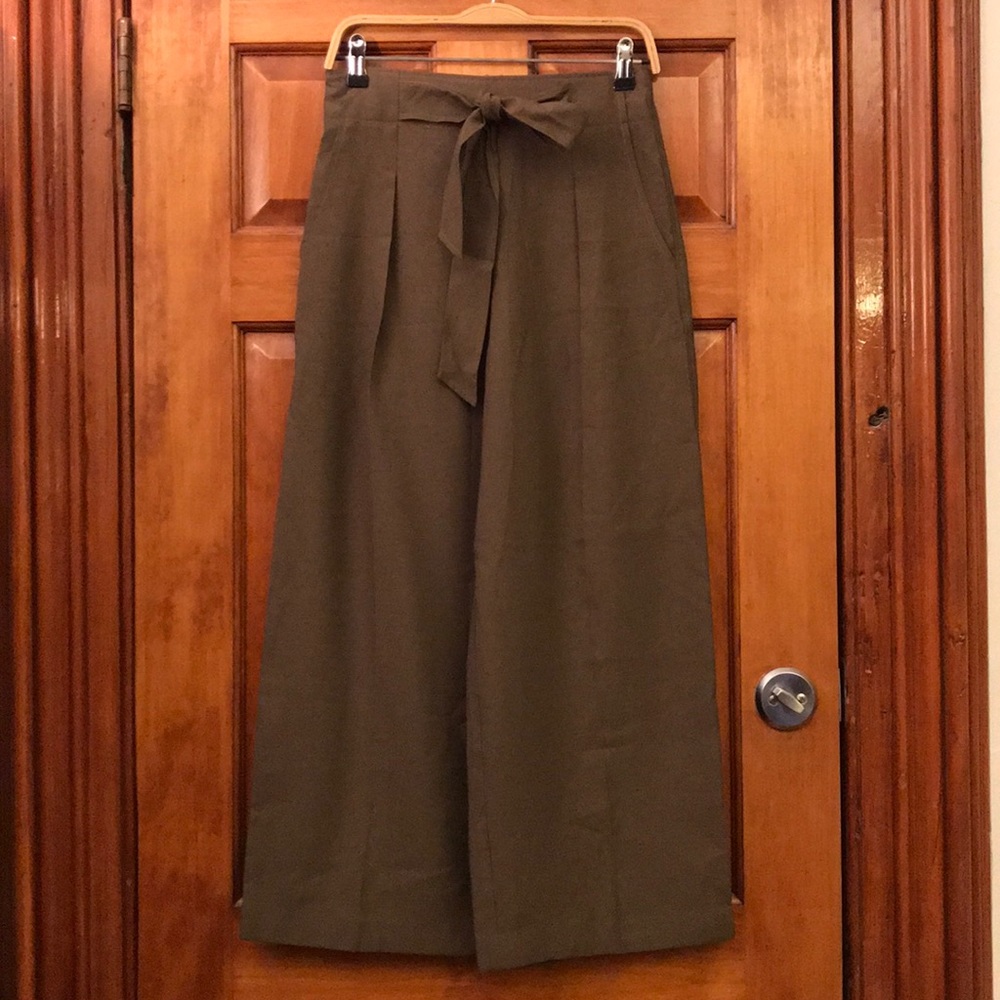 Madewell Mitford Tie-Front Wide-Leg Pants